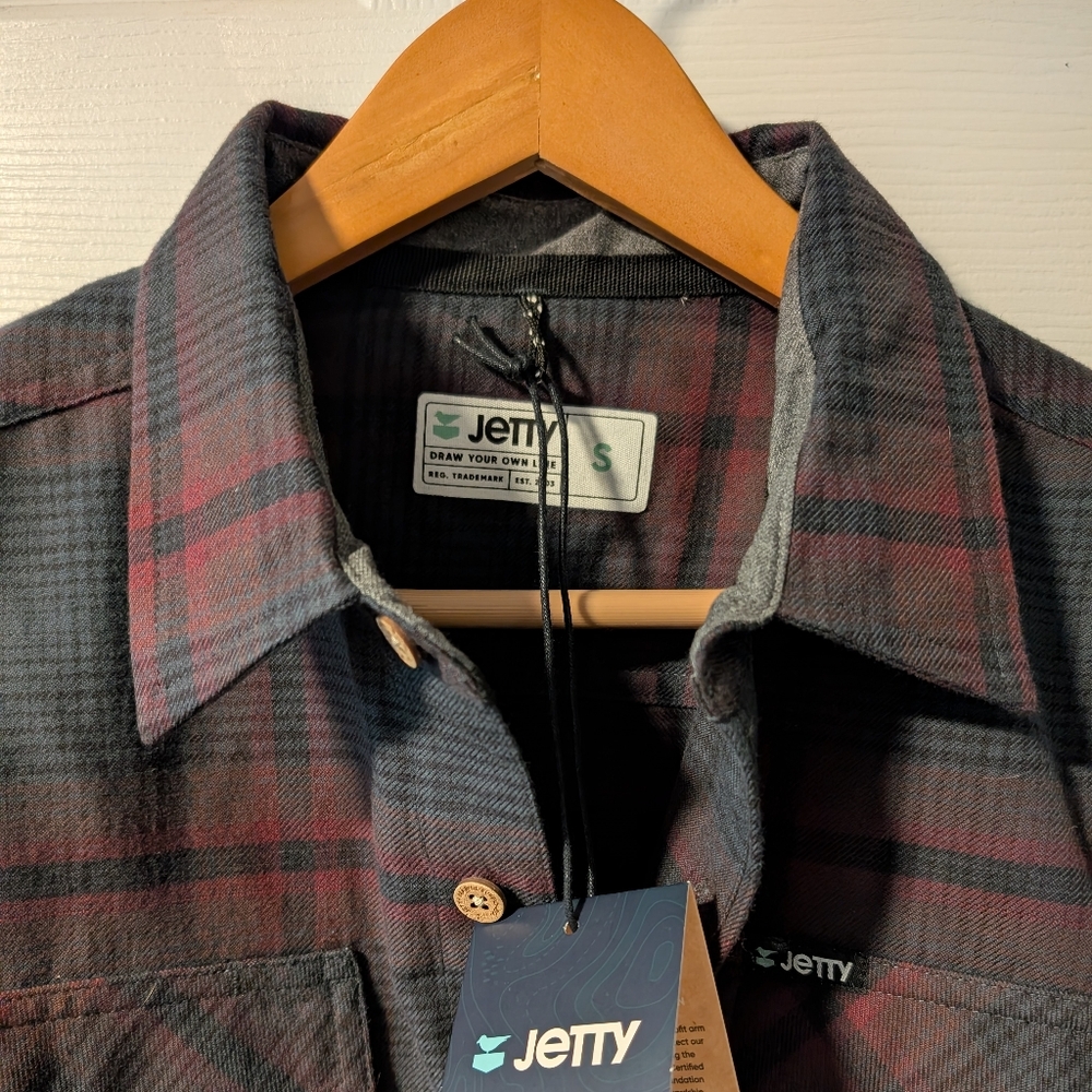 Jetty Breaker Flannel - Red and Gray